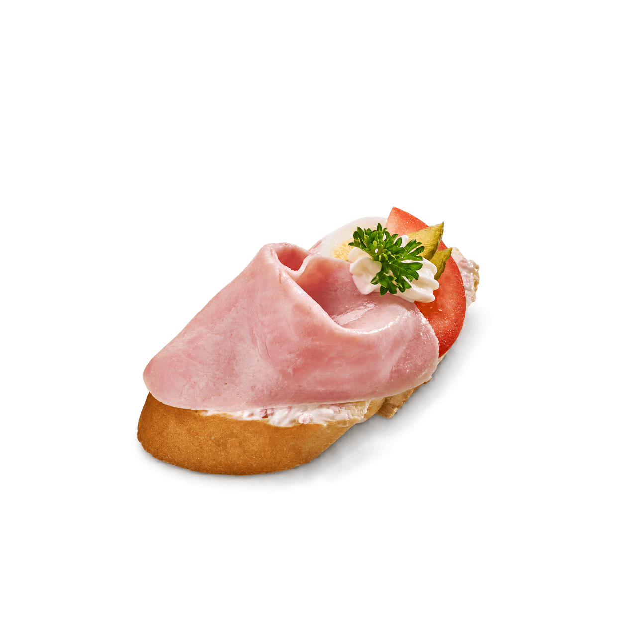 Mini šunkový chlebíček s pařížským salátem