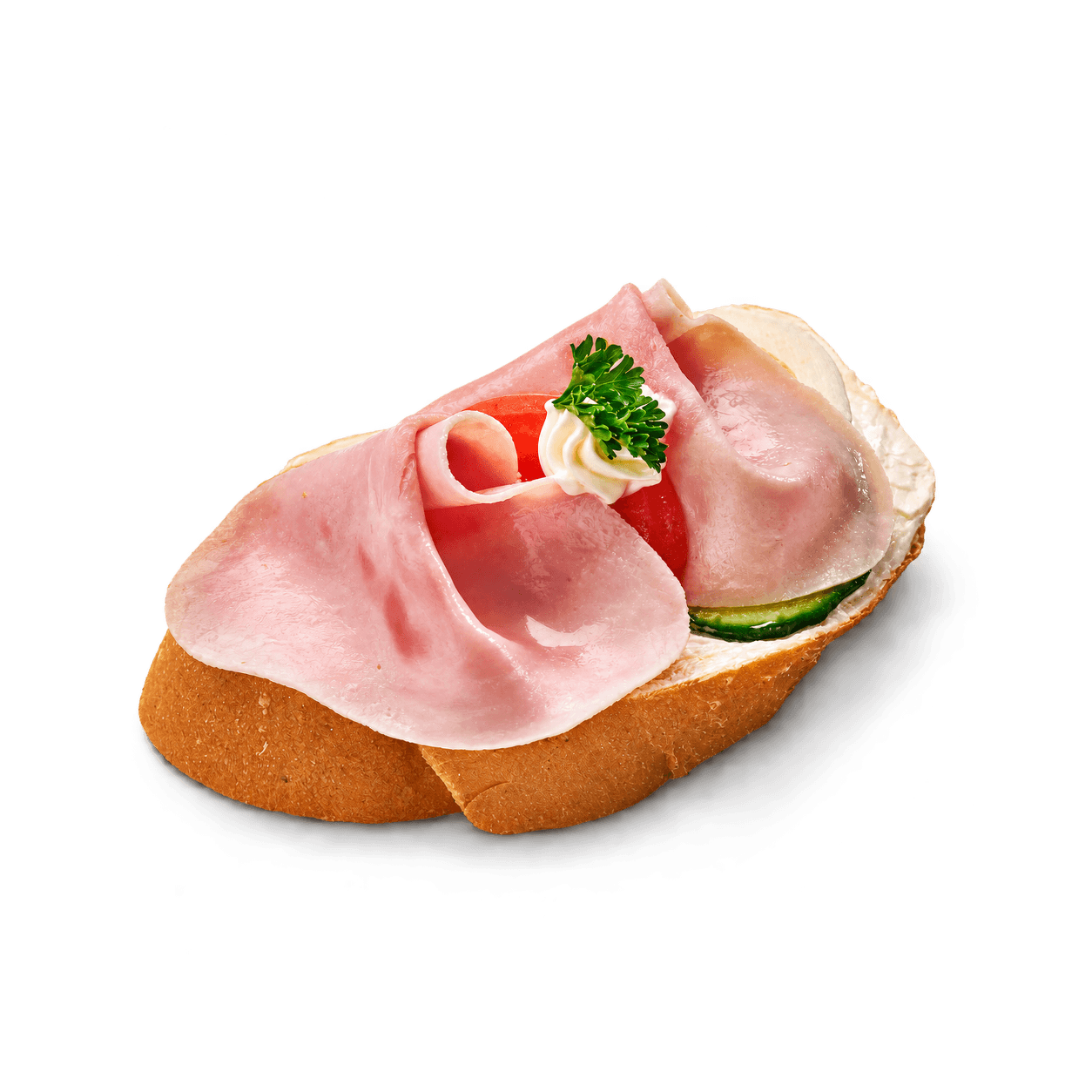 Šunkový chlebíček s pomazánkovým máslem